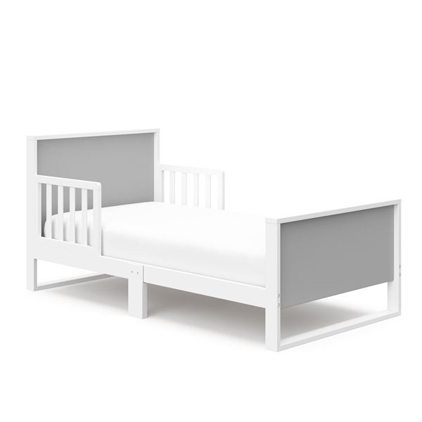 Storkcraft Slumber Toddler Bed - Pebble Grey/White