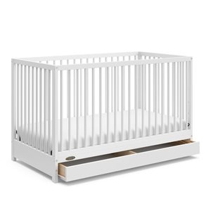 Graco Teddi 5-in-1 Convertible Crib with Drawer - White