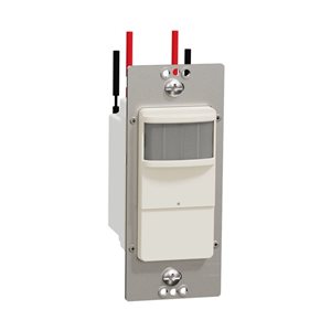 Square D X Series 15A Single Pole PIR Occupancy Sensor Light Control - Light Almond