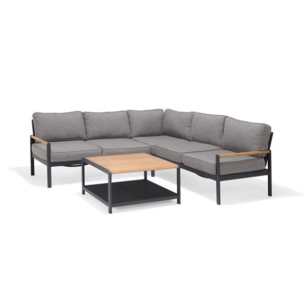 Image of Lifestylegarden | Panama Outdoor Outdoor Conversation Set Gray With Table | Rona