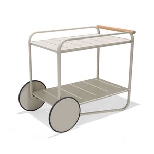 LifestyleGarden Portals Outdoor Serving Cart Coral Sand Matt - 2 Shelves