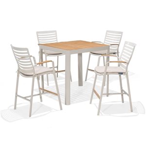 LifestyleGarden Portals Outdoor Dining Set Bar Height Sand 5-Piece