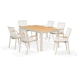 LifestyleGarden Portals Patio Dining Set Off-White 7-Piece