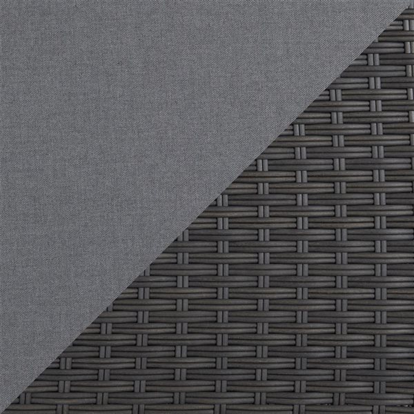 Ensemble de mobilier extérieur Brisbane par CorLiving à cadre en métal avec coussins gris, 6 pièces