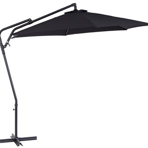 Parasol suspendu inclinable Solward par CorLiving noir de 10 pi