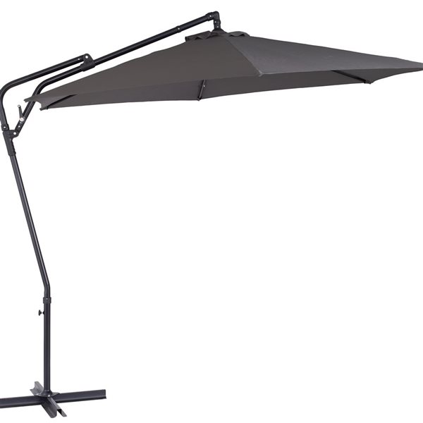 CorLiving Solward 10-ft Grey Offset Tilting Patio Umbrella