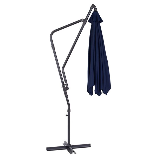 Parasol suspendu inclinable Solward par CorLiving bleu marine de 10 pi