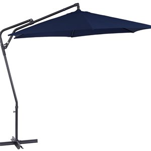 CorLiving Solward 10-ft Navy Blue Offset Tilting Patio Umbrella