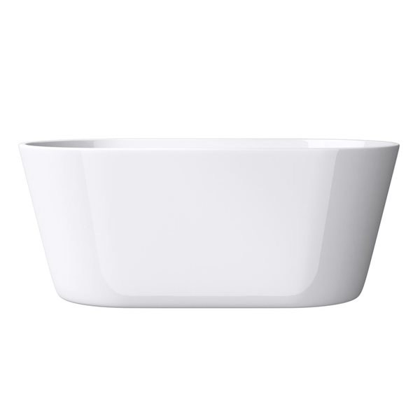 Jade Bath Harmony 59-in White Acrylic Oval Center Drain Freestanding Bathtub