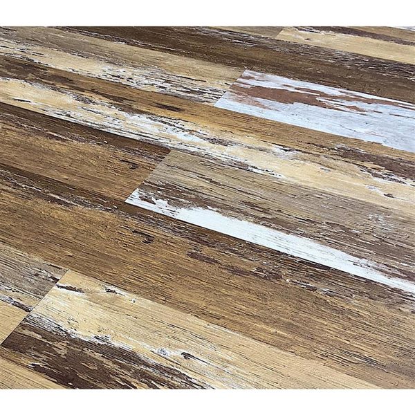 Deco Products Colors 6 x 36-in Old Brown Wood Glue-Down Luxury Vinyl Plank (30-ft²)