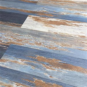 Deco Products Hydrostop Floor and Wall 6-in x 6-in x 5.2-mm Old Blue Sea Luxury Vinyl Plank Sample