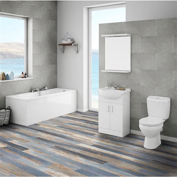 Deco Products Hydrostop 7 x 48-in Old Blue Sea Luxury Vinyl Plank (24-ft²)