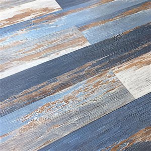 Deco Products Colors 6 x 36-in Old Blue Sea Glue-Down Luxury Vinyl Plank (30-ft²)