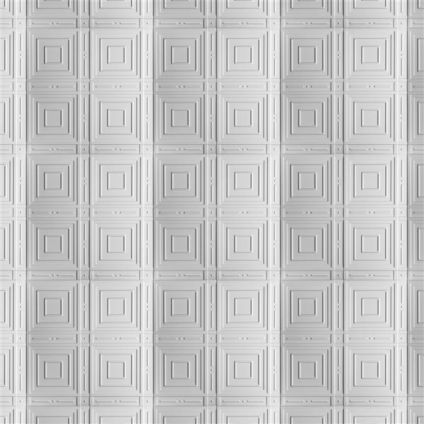 Ceilume Signature Nantucket 2-ft x 2-ft White Patterned Surface-mount Panel Ceiling Tiles - Pack of 10