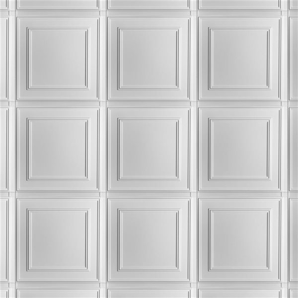 Ceilume Signature Manchester 2-ft x 2-ft White Patterned Surface-mount Ceiling Tiles - Pack of 10