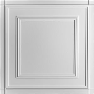 Ceilume Signature Manchester 2-ft x 2-ft White Patterned Surface-mount Ceiling Tiles - Pack of 10