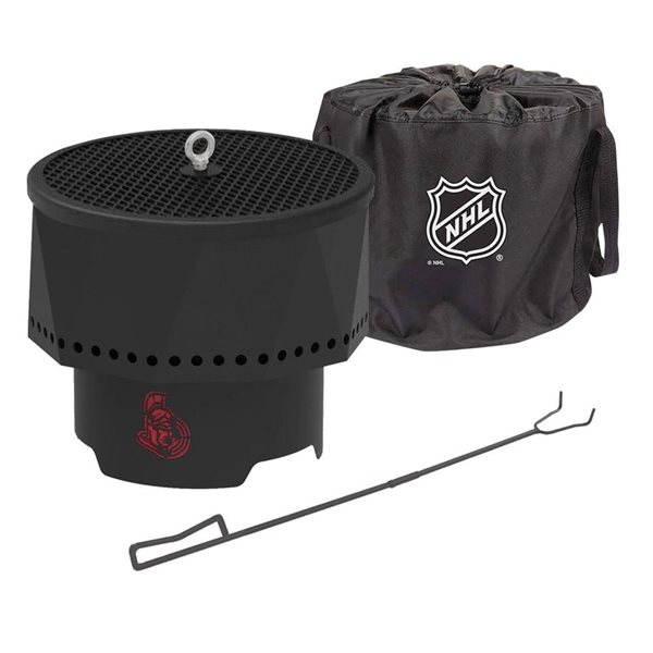 Blue Sky NHL Ottawa Senators 16-in Ridge Portable Steel Smokeless Fire Pit