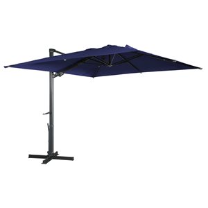 Mondawe 10-ft Navy Blue Offset Crank Patio Umbrella