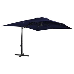 Mondawe 13-ft Navy Blue Offset Crank Patio Umbrella