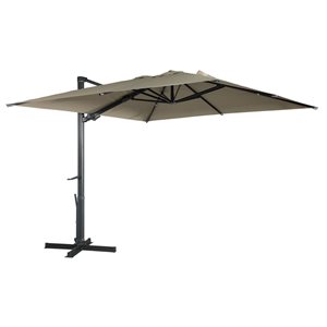 Mondawe 10-ft Taupe Offset Crank Patio Umbrella