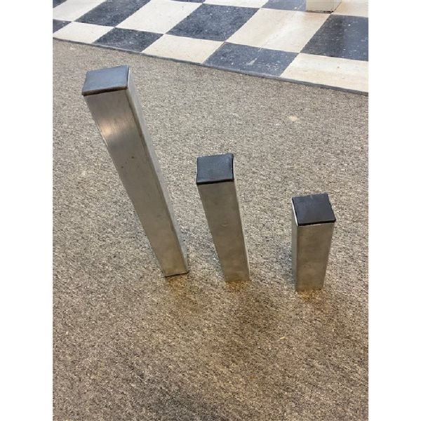 Dockmaster 2 x 16-in Aluminium Dock Leg with Black Plastic Cap