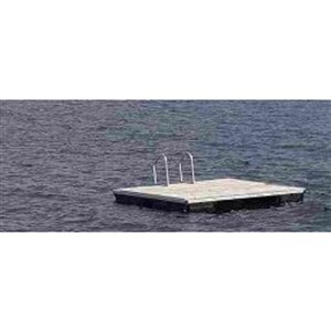 Dockmaster 8 x 8-ft Aluminium Frame Raft with Western Red Cedar Decking