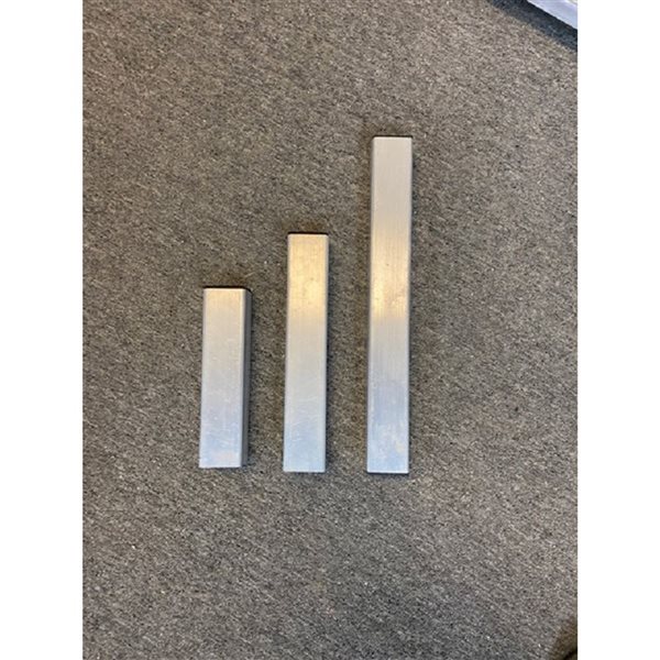 Dockmaster 2 x 12-in Aluminium Dock Leg with Black Plastic Cap