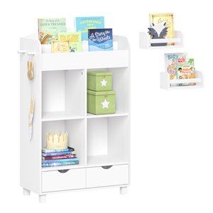 RiverRidge Home 11.81-in x 23.5-in x 39.75-in 8-tier White Composite Decorative Kids Storage Cabinet
