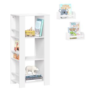 RiverRidge Home 11.81-in x 17.38-in x 37-in White Composite Decorative Kids Storage Tower