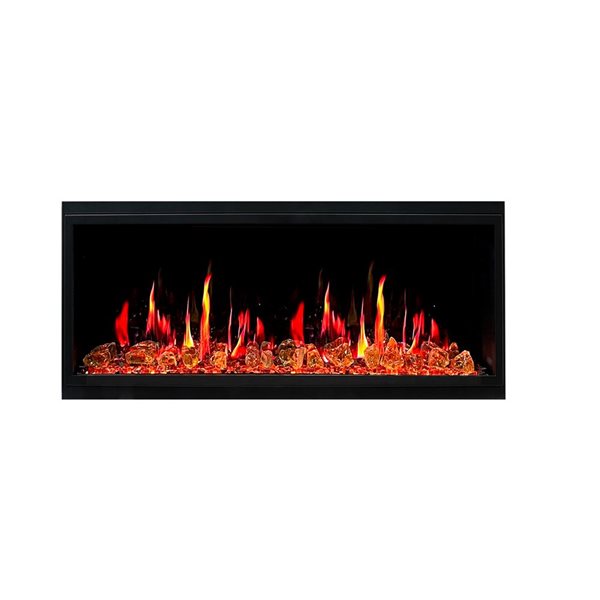 Litedeer Homes Latitude 55-in Smart Linear Wall Recess Electric Fireplace