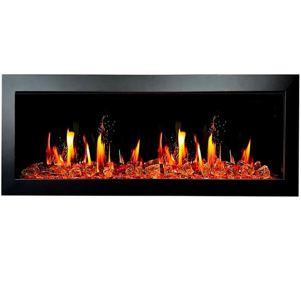 Litedeer Homes Latitude II 48-in Fan-Forced Wall-Mounted Electric Fireplace