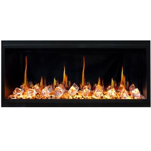 Litedeer Homes Latitude 45-in Ultra-Slim Wall-Mounted Electric Fireplace with Wi-Fi App