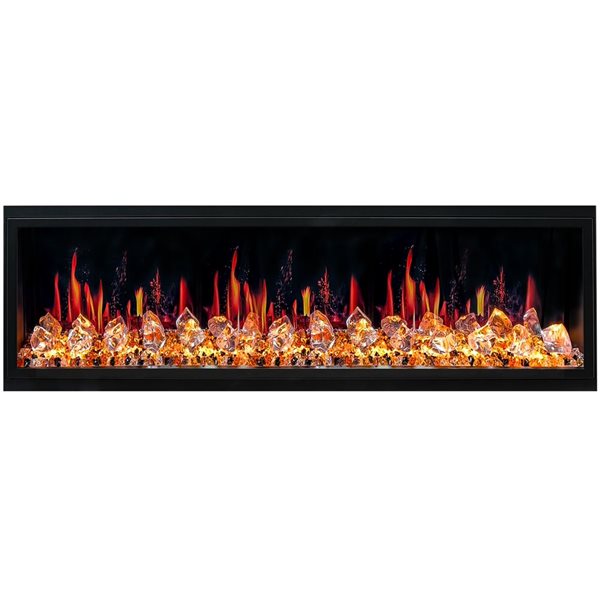 Litedeer Homes Latitude 65-in Smart Ultra-Slim Wall-Mounted Electric Fireplace