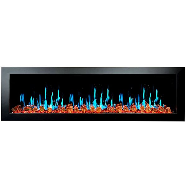 Litedeer Homes Latitude II 68-in Fan-Forced Wall-Mounted Electric Fireplace