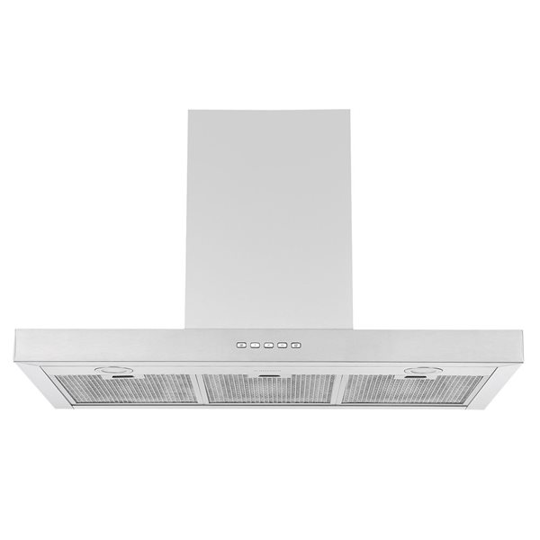 Ancona 36-in 600 CFM Stainless Steel Convertible Wall Mount Range Hood with Charcoal Filter included