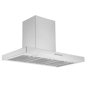 Ancona 36-in 600 CFM Stainless Steel Convertible Wall Mount Range Hood with Charcoal Filter included