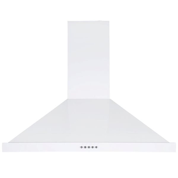 Ancona 30in White Stainless Steel Convertible WallMounted Pyramid