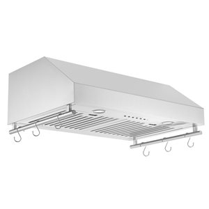 Ancona 30-in 450 CFM Stainless Steel Undercabinet Range Hood with Utensil Bars