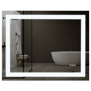 KINWELL 40 x 32-in Frameless Rectangular LED Light Bathroom Vanity Mirror