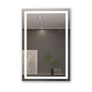 KINWELL 36 x 24-in Rectangular Frameless LED Light Wall Mount Bathroom Mirror