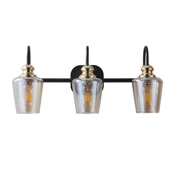 CASAINC 3light Black Modern/contemporary Vanity Light CA1303AC RONA
