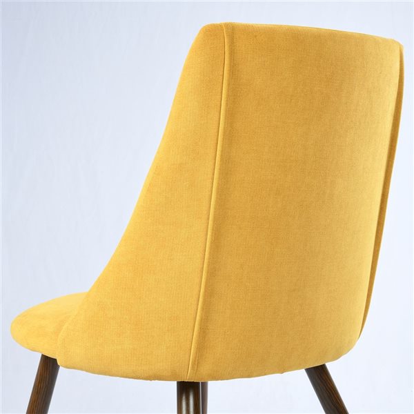 Yellow fabric dining deals chairs