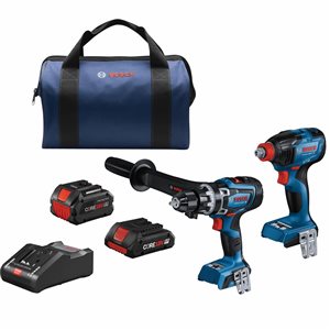 Bosch Connected-Ready Core 18V Lithium Ion Brushless 2-Tool Combo Kit (2 Batteries and 1 Charger Included)