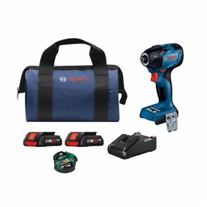 Bosch Connected-Ready 18V 1/4-in Brushless Cordless Impact Driver (2 Batteries Included)