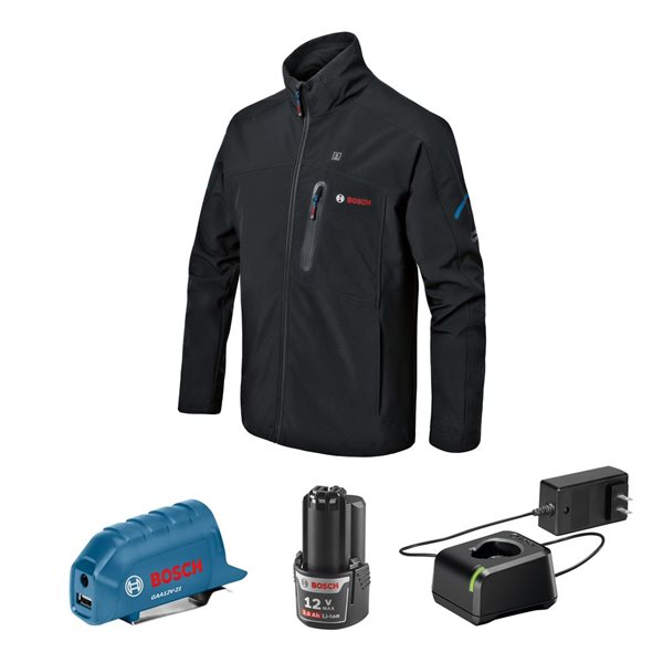 Bosch 12 V Max Heated Jacket Kit with Portable Power Adapter