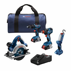 Bosch Core 18V Lithium Ion Brushless 5-Tool Combo Kit (2 Batteries and 1 Charger Included)
