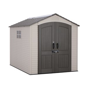 LIFETIME Outdoor Storage Shed 9-ft x 7-ft Gray Vinyl-coated Steel