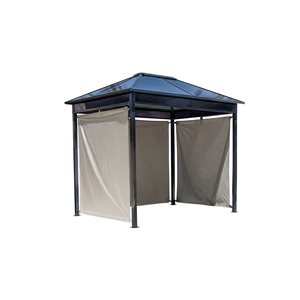 Sojag Danxia 7 x 9-in Cream Metal Rectangular Gazebo with polycarbonate Roof