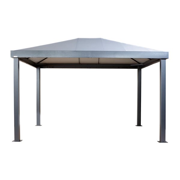 Sojag Monteserra 10 x 12-in Grey Metal Rectangular Gazebo with polyester Roof