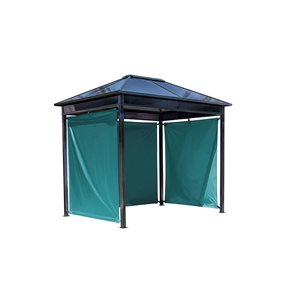 Sojag Danxia 7 x 9-in Teal Green Metal Rectangular Gazebo with polycarbonate Roof